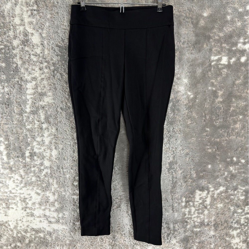 Anne Klein Size 4 Seamed Front Pull On Professional Workwear Pants Black Women